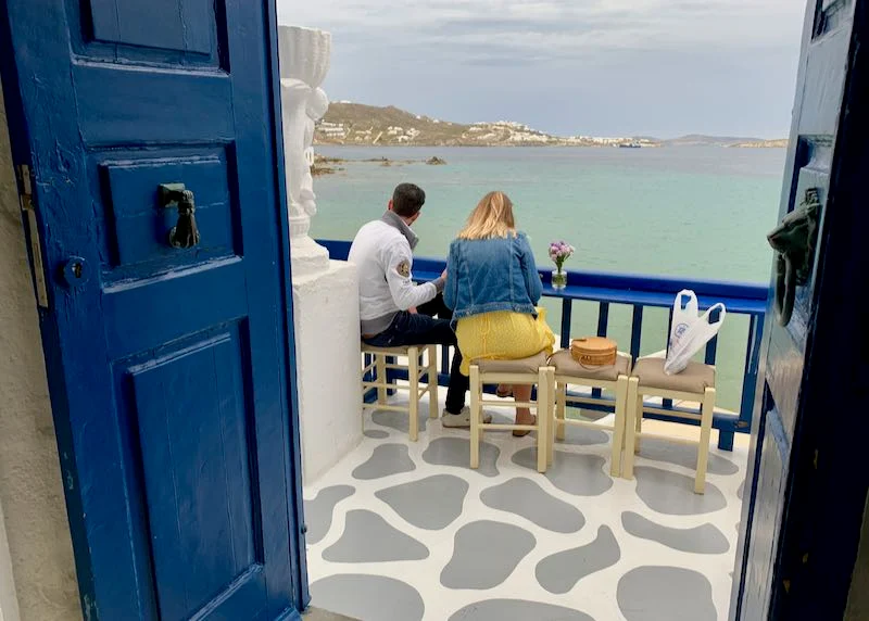 mykonos town bar galleraki view 1